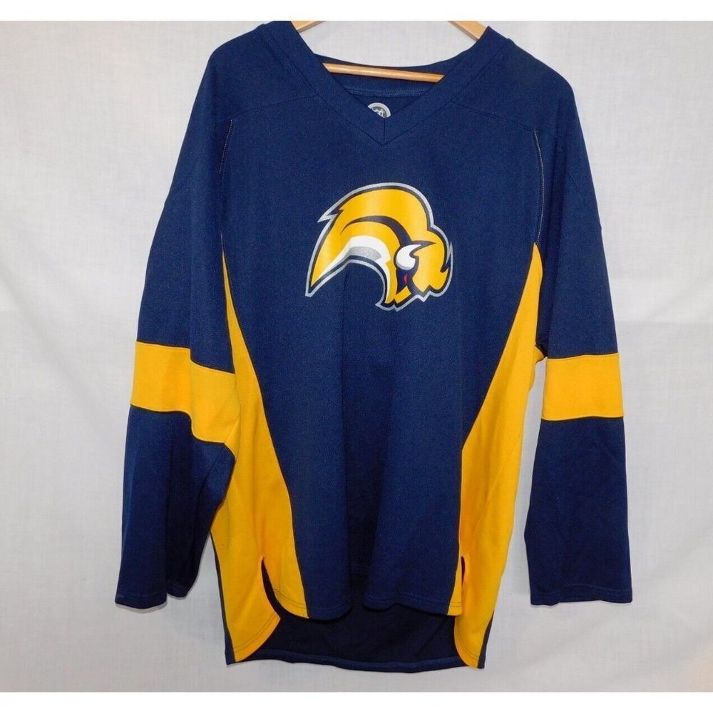 NHL Buffalo Sabers Hockey Ryan Miller 30 Jersey Blue Yellow Mens XL